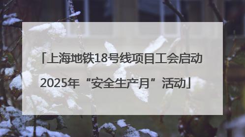 上海地铁18号线项目工会启动2025年“安全生产月”活动